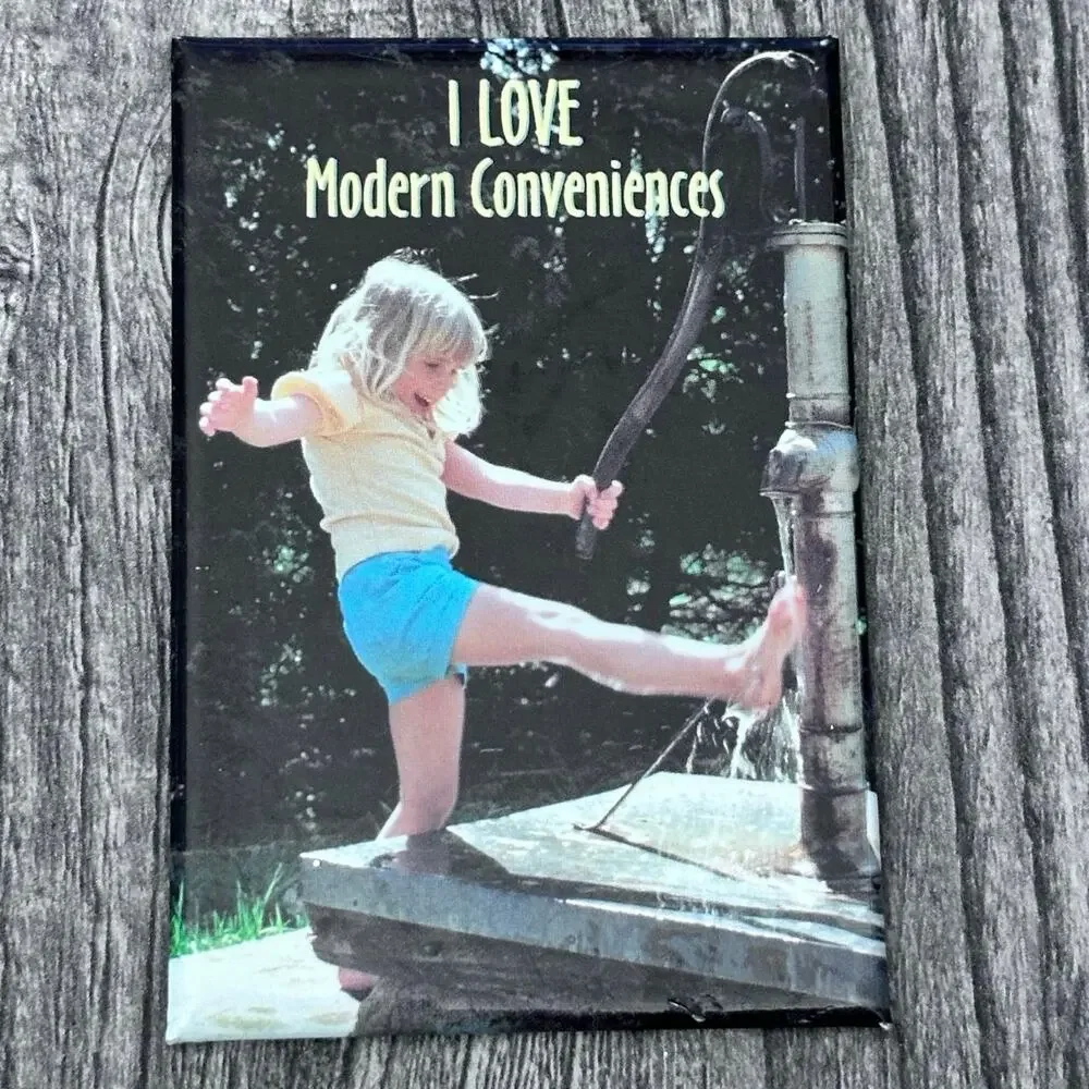 vintage funny y2k i love modern conveniences magnet